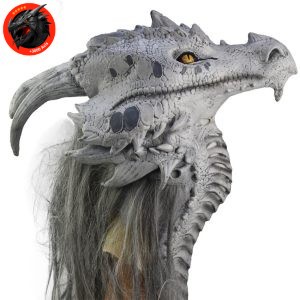 masque dragon gris