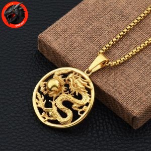 collier dragon perle