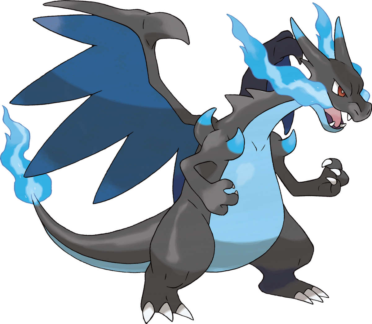 pokémon mega dracaufeu bleu