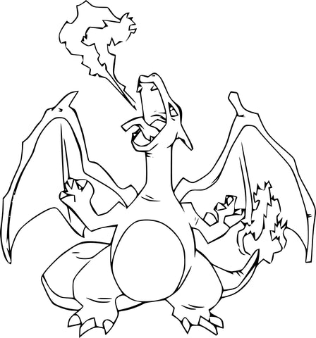 Le coloriage Dracaufeu