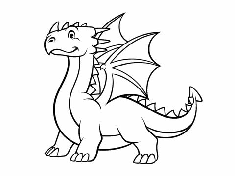 Le coloriage Dragon facile