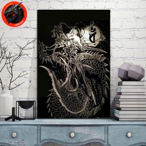 tableau dragon noir